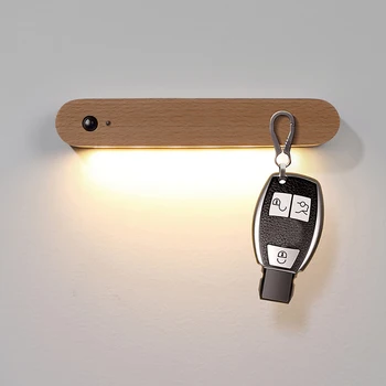 Декоративная лампа магнитный держатель для ключей Настенный персонализированный креативный держатель индукционной лампы Освещение магнитно-поглощающий свет