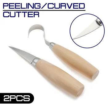 DIY Набор инструментов для резьбы по дереву Graver Peeling Cutter Hook Knife Точильный бобр Ремесло Резьба по дереву Деревообработка Ручные инструменты