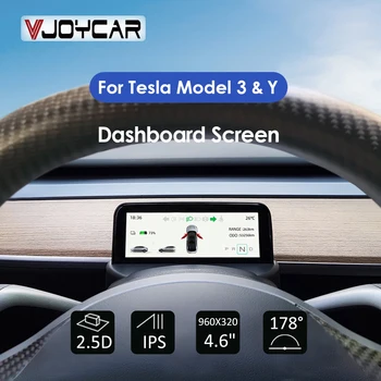 Vjoycar HUD Smart Meter для Tesla Model 3 / Y Приборная панель IPS-дисплей для Tesla Car Gear Speedometer Программное обеспечение Аксессуары для обновления