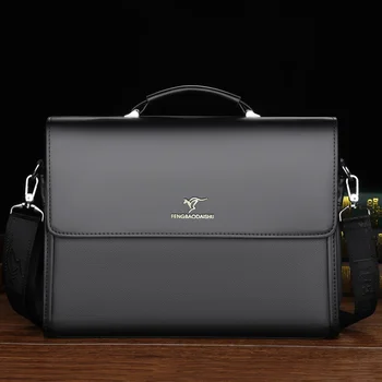  бизнес большой емкости мужской портфель роскошная кожаная сумка для рук офис мужское плечо мессенджер мода мужчина файл