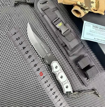 новейший Фиксированный нож Карман 1095 лезвие Ручка Micarta Открытый кемпинг Спасательная кухня Фруктовый нож EDC Портативный инструмент k Ножны: