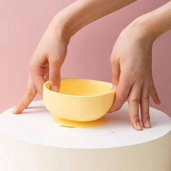 Детская силиконовая чаша Присоски Посуда для детей Водонепроницаемая посуда Всасывающая посуда для малышей Детские миски для кормления