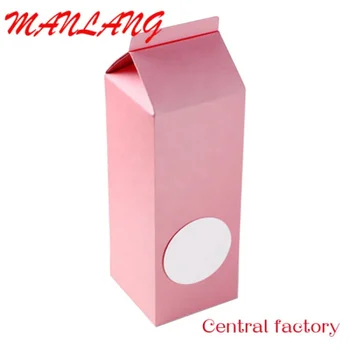 Изготовленная на заказ печать Крафт-картон Бумажные подарочные коробки Розовый цвет Молочная форма Упаковка Бумажная коробка
