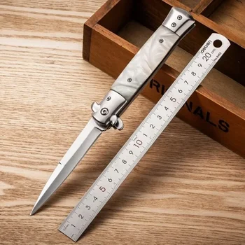  Стальной складной нож для выживания для мужчин Высокая твердость Самооборона на открытом воздухе Кемпинг Портативный нож для охоты и рыбалки