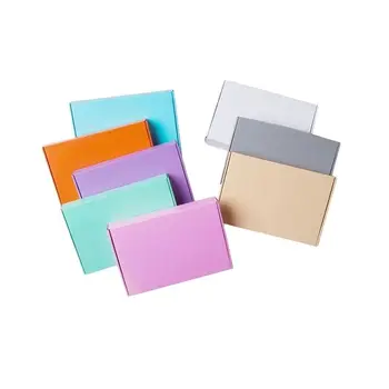 10 шт./лот черный / серый / розовый бумажные картонные коробки для бизнеса цветной картон доставка картонная коробка для подарка