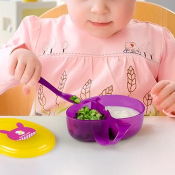 Случайный узор Детские закуски Миска Детская посуда для хранения детской еды Посуда для кормления против разлива
