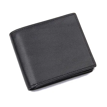  Повседневный кожаный кошелек с блокировкой RFID Короткий мужской держатель для карт с зажимом для денег