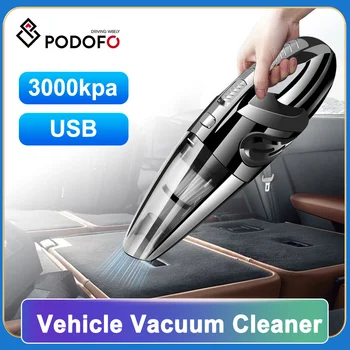 Podofo Мощный портативный ручной автомобильный пылесос для сухой и влажной уборки с 6 всасывающими насадками различного типа