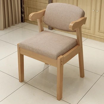Спинка Обеденный стул в помещении Современные деревянные обеденные стулья Одноместная гостиная Сад Silla Comedor Кухонная мебель A1