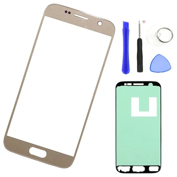 Для Samsung Galaxy S7 G930 G930F Оригинальный ЖК-дисплей для телефона Сенсорный экран Передняя внешняя стеклянная панель Замена объектива Клей + инструменты