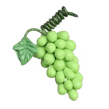 10 шт. Реалистичная модель виноградной грозди Четкая текстура Имитация винограда Модель Anti-Break Кукольный домик Фрукты Дети играют в игрушку Декоративные
