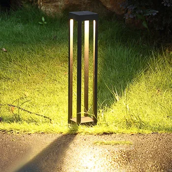 10 Вт Наружный светодиодный светильник для газонов IP54 Водонепроницаемый алюминиевый сад Лампа Вилла Двор Ландшафтный Столб Светильник AC85-265V