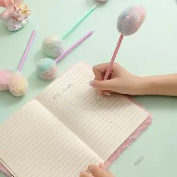 нейтральная гелевая ручка детская плюшевая ручка рукописный быстросохнущая плюшевая шариковая ручка творческое письмо гладко студенческая гелевая ручка