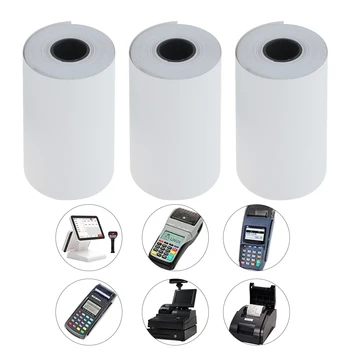 3 рулона / мешок 80 * 40 мм чек термобумага для печати этикеток рулон для мобильного POS 80 мм фотопринтер кассовый аппарат бумажный офис