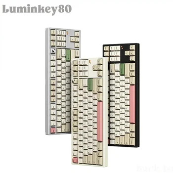Luminkey80 Механическая прокладка для геймерской клавиатуры Горячая замена 3-режимные колпачки для клавиш PBT Беспроводная клавиатура RGB с подсветкой Настроить игровую клавиатуру