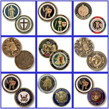 US Military Challenge Coin Armor of God Badge Повседневная монета для военных ветеранов Коллекция 200 Стиль на выбор