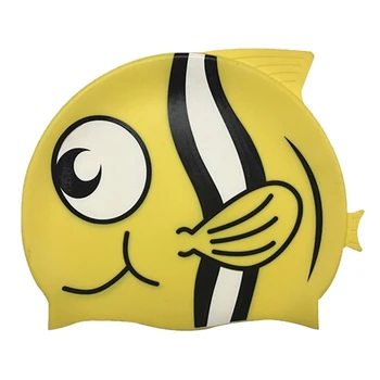Мультяшная рыба в форме плавания для бассейна Шапочка для плавания Удобные детские шапки для плавания
