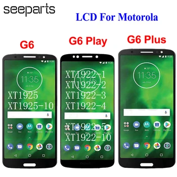  протестировано в работе для Motorola Moto G6 Plus ЖК-дисплей Сенсорный дигитайзер в сборе G6 Diaplsy G6 Play LCD