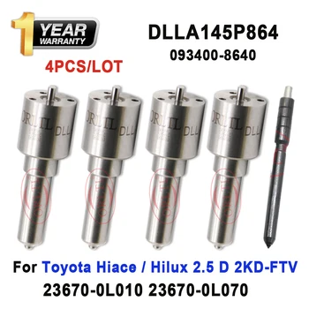 Новое сопло DLLA145P864 инжектор коллектора системы впрыска топлива 093400-8640 для TOYOTA HIACE HILUX 2KD 23670-0L010 23670-0L070 4PCS