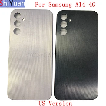 Задняя крышка аккумуляторного отсека Чехол задней двери для Samsung A14 4G A145U A145P Крышка аккумуляторного отсека версии для США с логотипом Запасные части