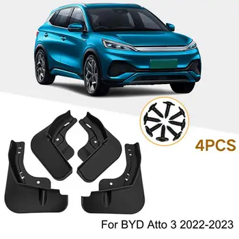 Для BYD Atto 3 Yuan Plus EV 2021-2023 Брызговики Авто Передние Задние 4 шт. Брызговики против царапин Специальные брызговики Автомобильные аксессуары
