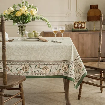 Винтажная скатерть для обеденного стола для гостиной Французская пыленепроницаемая ткань