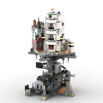 MOC Креативная средневековая волшебная модель банка Строительные блоки Сделай сам Сборка кирпичей Архитектура Развивающие игрушки для детей Подарки