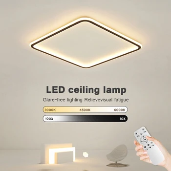 Скандинавский минималистичный ультратонкий светодиодный потолочный светильник Лампа для спальни Лампа для гостиной Освещение для кабинета Освещение балкона Дистанционное управление освещением