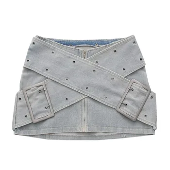 Женская джинсовая мини-юбка Assassin MicroWrap Belt
