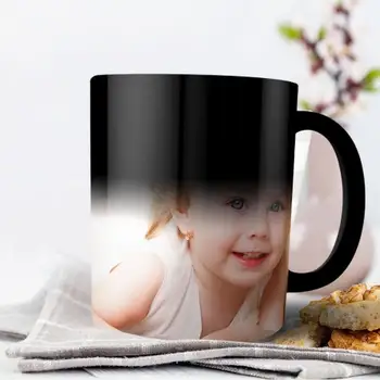  Custom Your Own Design Color Changing Mug, Photo Magic Mug, Подарок папе Маме Детям, Подарочная кружка на день рождения