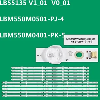 10kit=100PCS Светодиодная лента подсветки для 55UN70006LA 55BB00-CKD 55ABG2 LB55135 LBM550M0501-PJ-4 (L) LBM550M0401-PK-5 (R) E4SW5518RKU
