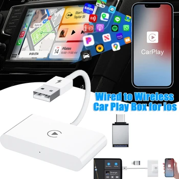 Автомобильный проводной к беспроводному Carplay Box Автоадаптер Dongle Box Автомобильный AI Box для IOS iPhone Apple System