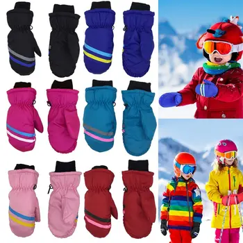 Новая мода Дети Зима Должна Утолщаться Теплые Рукавицы с длинными рукавами Детские лыжные перчатки Снег Сноуборд Катание на открытом воздухе