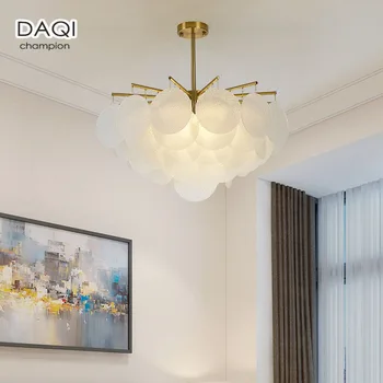 французский минималистичный хрустальная люстра для спальни освещение гостиной люстра для интерьера отеля колокольчики хрустальная лампа