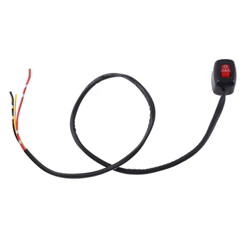  Автомобильная модификация Paste Switch ABS Mini Rocker Switch Красный свет Самоблокирующийся переключатель корабельного типа с линией
