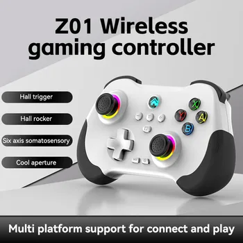 Z01 Беспроводной контроллер Джойстик Двойная вибрация Игровой контроллер Пробуждение 6-осевой джойстик с датчиком движения для Nintendo Switch PS4
