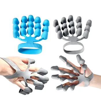 Силиконовый захват для пальцев Укрепляющий тренажер Эластичный усилитель захвата для рук Гитара Тренажер для пальцев для пациентов Тренажер для рук