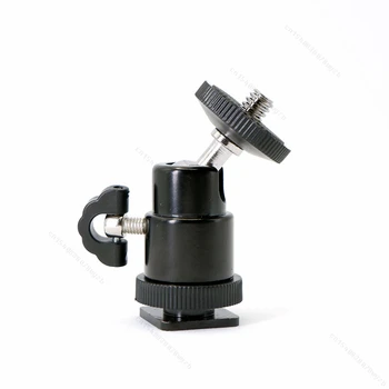 Video Металлическая мини-шаровая головка Холодное/горячее крепление для башмака с винтовым опорным кронштейном 1/4 дюйма для микрофона DSLR Камера Светодиодный монитор LUXCEO P200