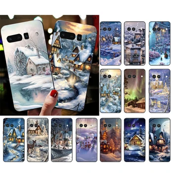 Рождественский зимний чехол для телефона Snow Deer для Google Pixel 7A 8 7 Pro 7 6A 6 Pro 5A 4A 3A Pixel 4 XL Pixel 5 6 4 3 3A XL Shell