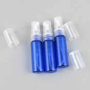 100 X 4 мл Многоразовая бутылка для распыления синего стеклянного тумана 4cc Ароматические контейнеры Упаковка флаконов для парфюма