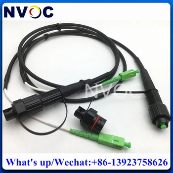 10 шт. IP67 Водонепроницаемый разъем Corning Mini SC / APC для OptiTap 7M 5,0 мм Черный кабель Волоконно-оптический H-шнур