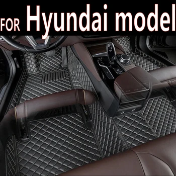 Кожаные автомобильные коврики для Hyundai Creta i30 Tucson Tucson L Solaris ix35 Sonata Elantra Veloster 2022 2023 Автомобильные аксессуары