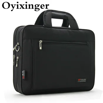 OYIXINGER Oxford Мужские сумки через плечо для 14,1-дюймовых сумок для ноутбука A4 Документ Мужская сумка Многофункциональный деловой портфель Мужской