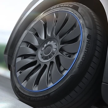 Крышка ступицы автомобиля для Tesla Model Y 2023 Колпак колеса 19-дюймовая замена правого и левого колпака колпака Аксессуары для полной крышки обода