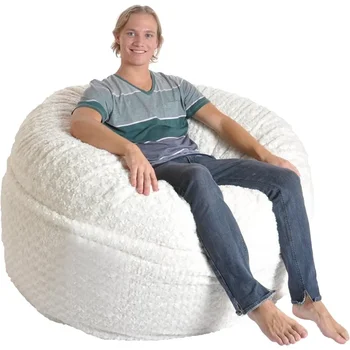 Большие диваны для гостиной 5-футовый роскошный меховой стул-мешок Кресла-мешок Стулья Белая мебель без груза Дом