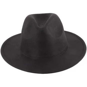 Мужская шапка Женские шляпы Наездница с широкими полями Классические черные топы Джазовые кепки Ретро