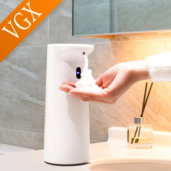 VGX Бесконтактный индукционный дозатор мыла Ванная комната Автоматический датчик Дозатор пенного мыла Умный инфракрасный датчик Дозатор жидкого мыла