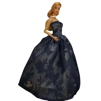 Темно-синие вечерние платья с цветочным принтом 1/6 Кукольные наряды для Барби Одежда для куклы Барби Одежда 11,5 