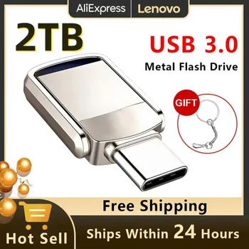  флэш-накопитель Lenovo USB 3.0 OTG Флэш-накопитель 1 ТБ 512 ГБ 256 ГБ 128 ГБ USB Memoria Stick Флешка USB 2 ТБ Тип C для ПК Бесплатная доставка