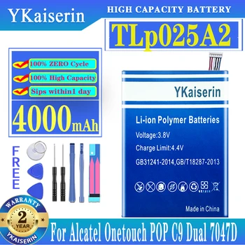 YKaiserin 4000 мАч TLp025A2 Аккумулятор для мобильного телефона Alcatel One Touch Pop 3 Pop3 (5.5) 5054A OT-5054 5054T 5054D 5054X Аккумуляторы